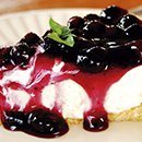 Tarta de queso con arandanos